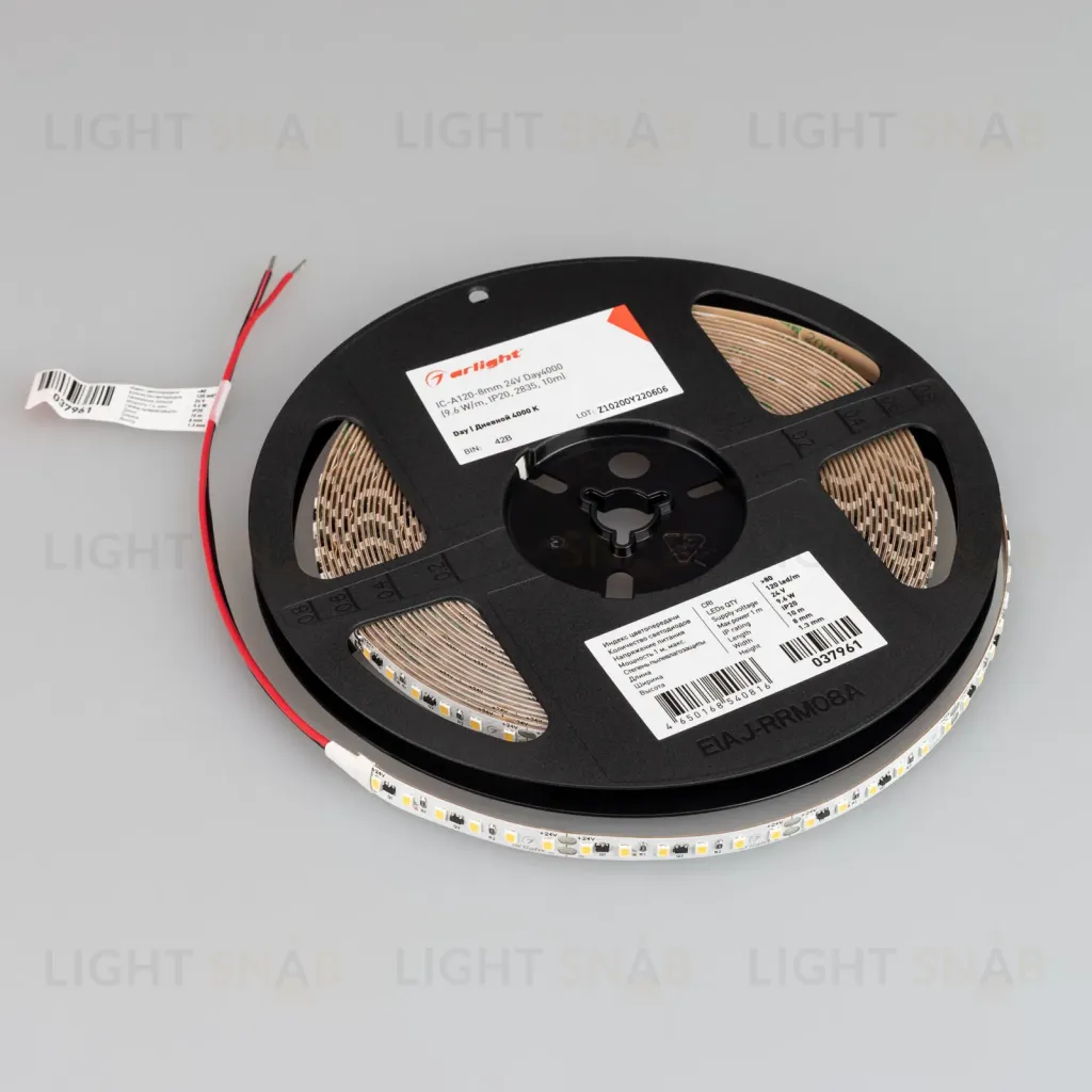 Светодиодная лента Arlight IC-A120-8mm 24V Day4000 (9.6 W/m, IP20, 2835, 10m) 037961 037961