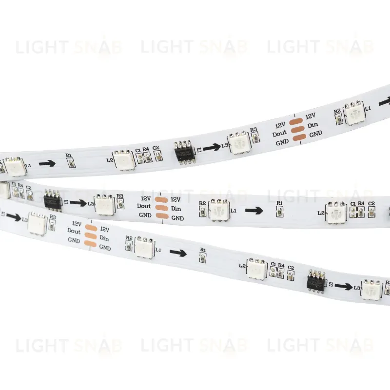 Светодиодная лента Arlight SPI-B30-10mm 12V RGB-PX3 (7.2W/m, IP20, 5060, 5m) 026368(2) 026368(2)