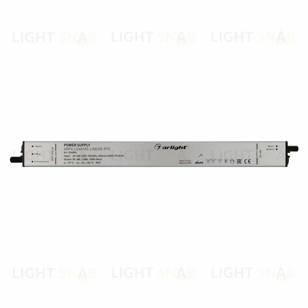 Блок питания Arlight ARPV-LG48100-LINEAR-PFC (48V, 2.08A, 100W) 034894 034894