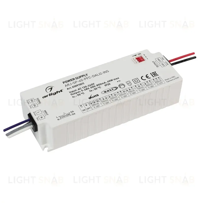 Блок питания Arlight ARJ-SP-40-PFC-DALI2-INS (40W, 9-48V, 0.5-0.85A) 030910(1) 030910(1)