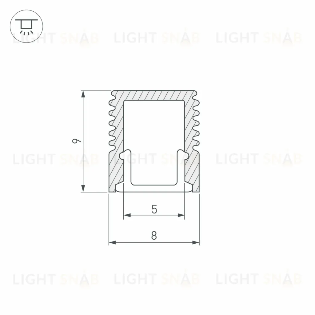 Алюминиевый профиль Arlight SL-MINI-8-2000 WHITE 037109 037109