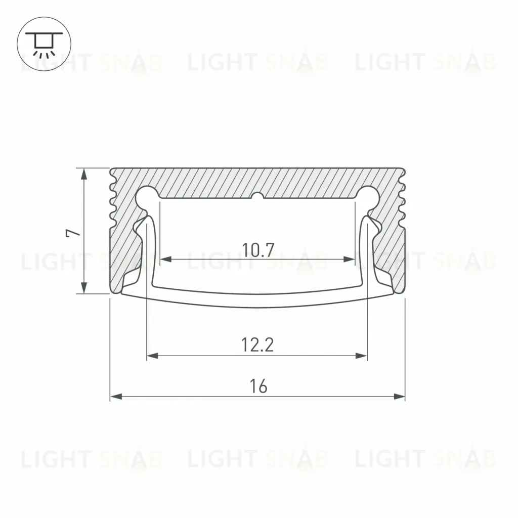 Алюминиевый профиль Arlight SL-SLIM-H7-2000 BLACK 037110 037110