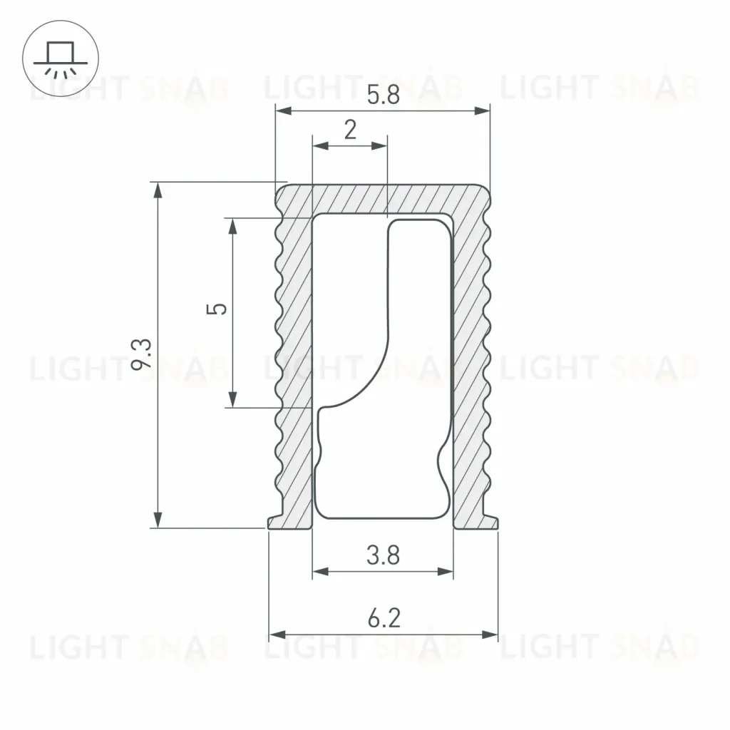Алюминиевый профиль Arlight SL-MINI-6-H9-2000 ANOD OLIVE GREY 038203 038203
