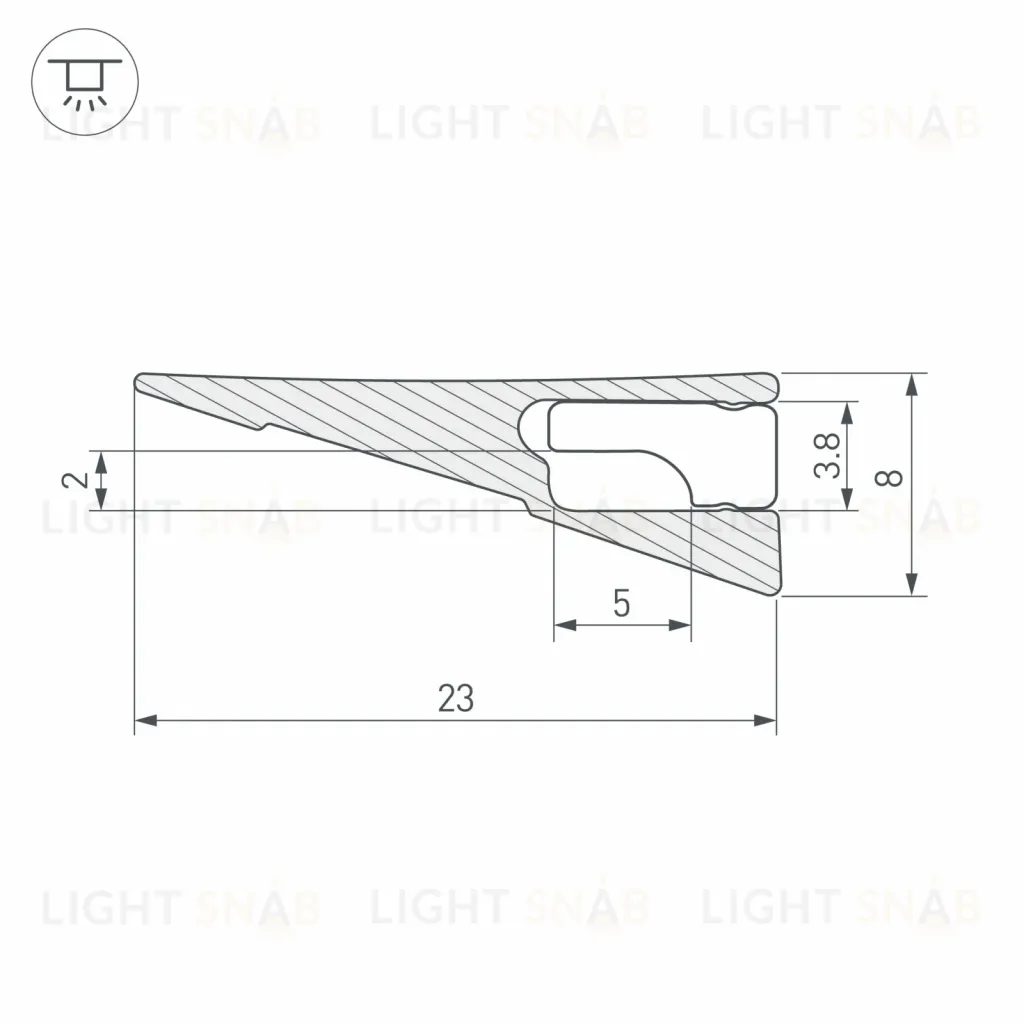 Алюминиевый профиль Arlight SL-MINI-SHELF-H8-2000 ANOD OLIVE GREY 038205 038205