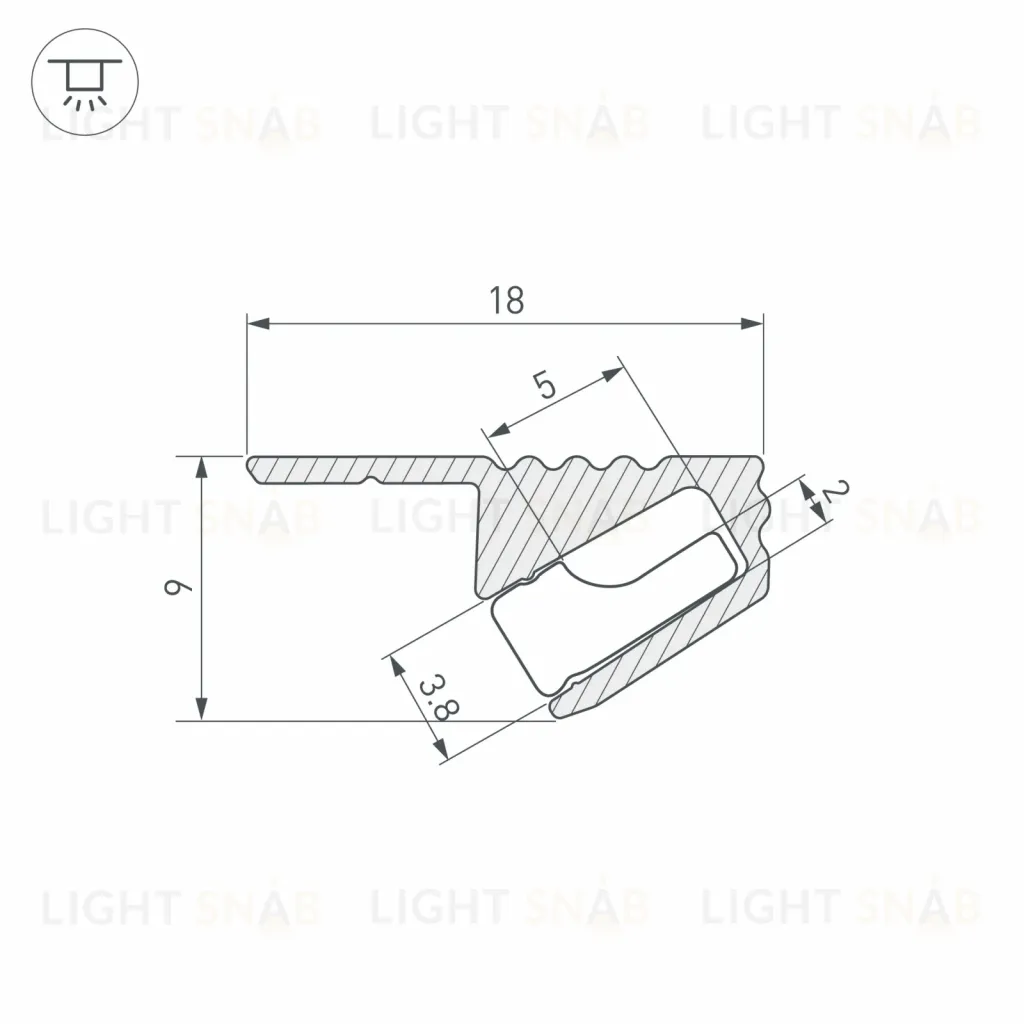 Алюминиевый профиль Arlight SL-MINI-SHELF-H9-2000 ANOD OLIVE GREY 038208 038208