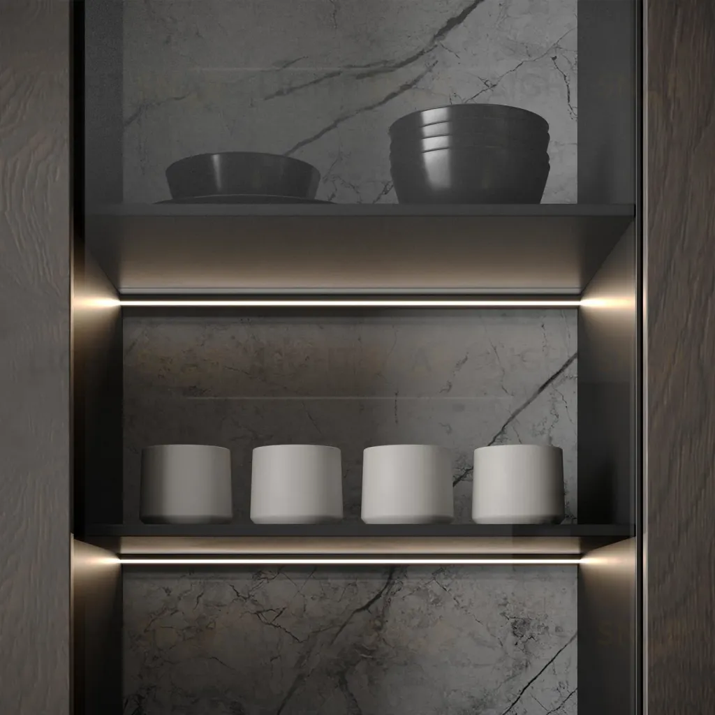 Алюминиевый профиль Arlight SL-MINI-SHELF-H9-2000 ANOD OLIVE GREY 038208 038208