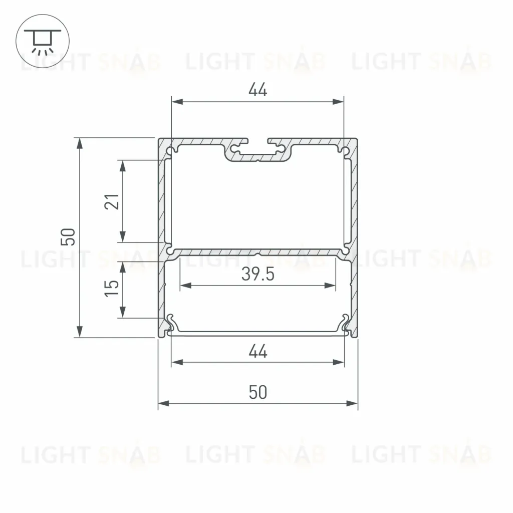 Алюминиевый профиль Arlight SL-LINE-5050-LW-2000 ANOD BLACK 038451 038451