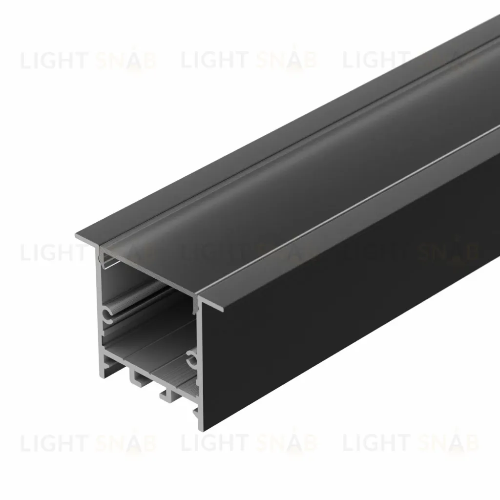 Алюминиевый профиль Arlight SL-LINIA49S-F-2000 ANOD BLACK 039389 039389