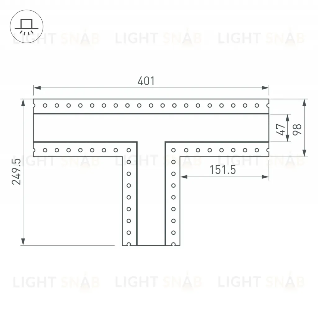Тройник Arlight SL-LINIA45-FANTOM 030107 030107