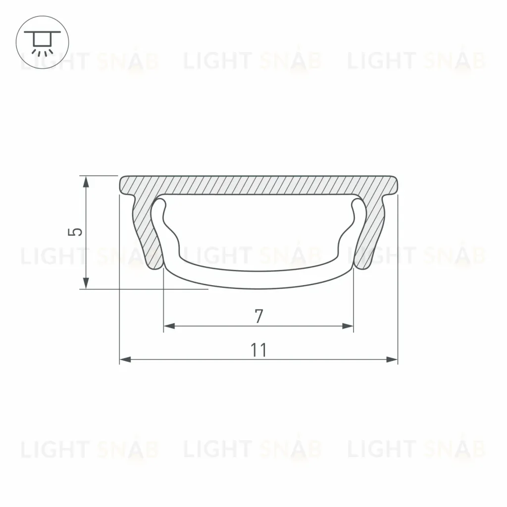 Алюминиевый профиль Arlight ARH-BENT-W11-2000 ANOD BLACK 039583 039583