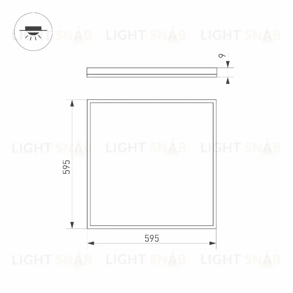Светодиодная панель Arlight DL-INTENSO-S600x600-40W Warm3000 (WH, 120 deg, 230V) 038430 038430