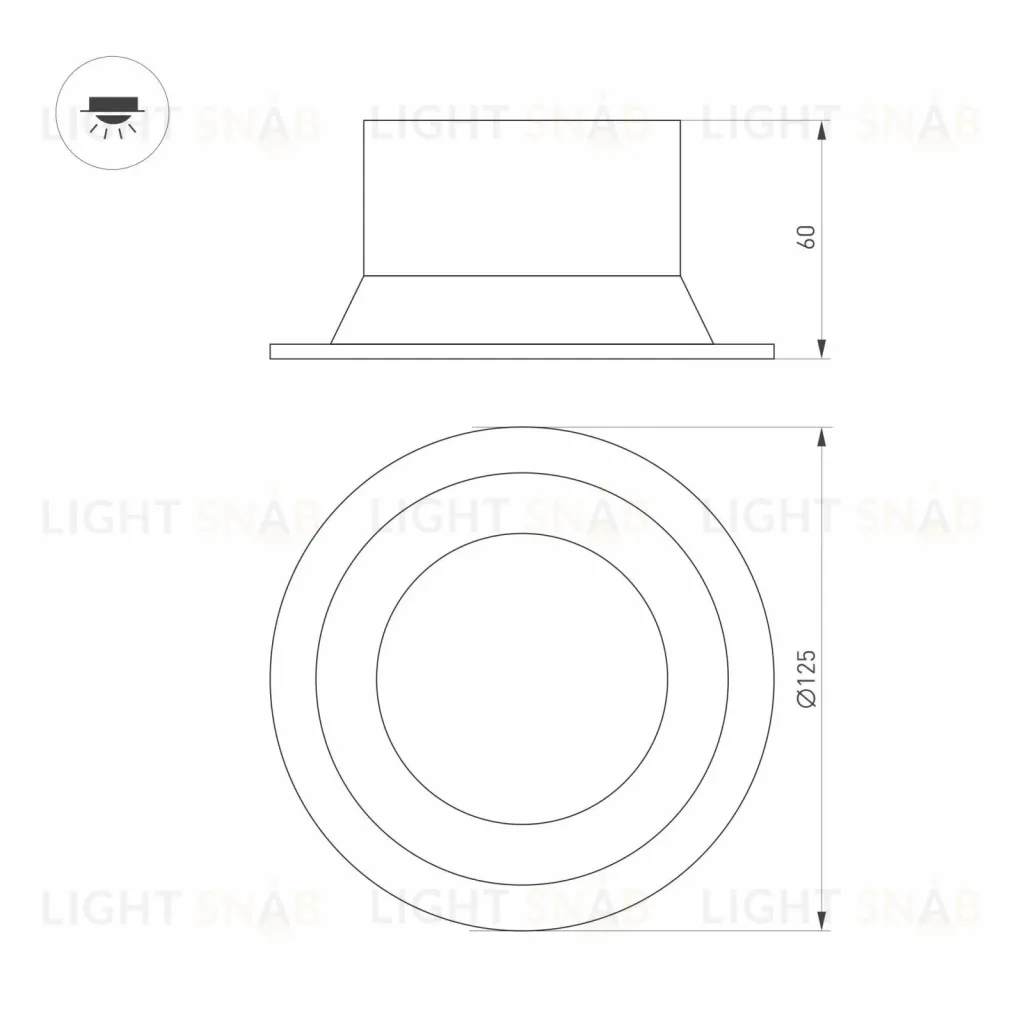 Встраиваемый светильник Arlight MS-BREEZE-BUILT-R125-16W Day4000 (WH, 90 deg, 230V) 035613 035613