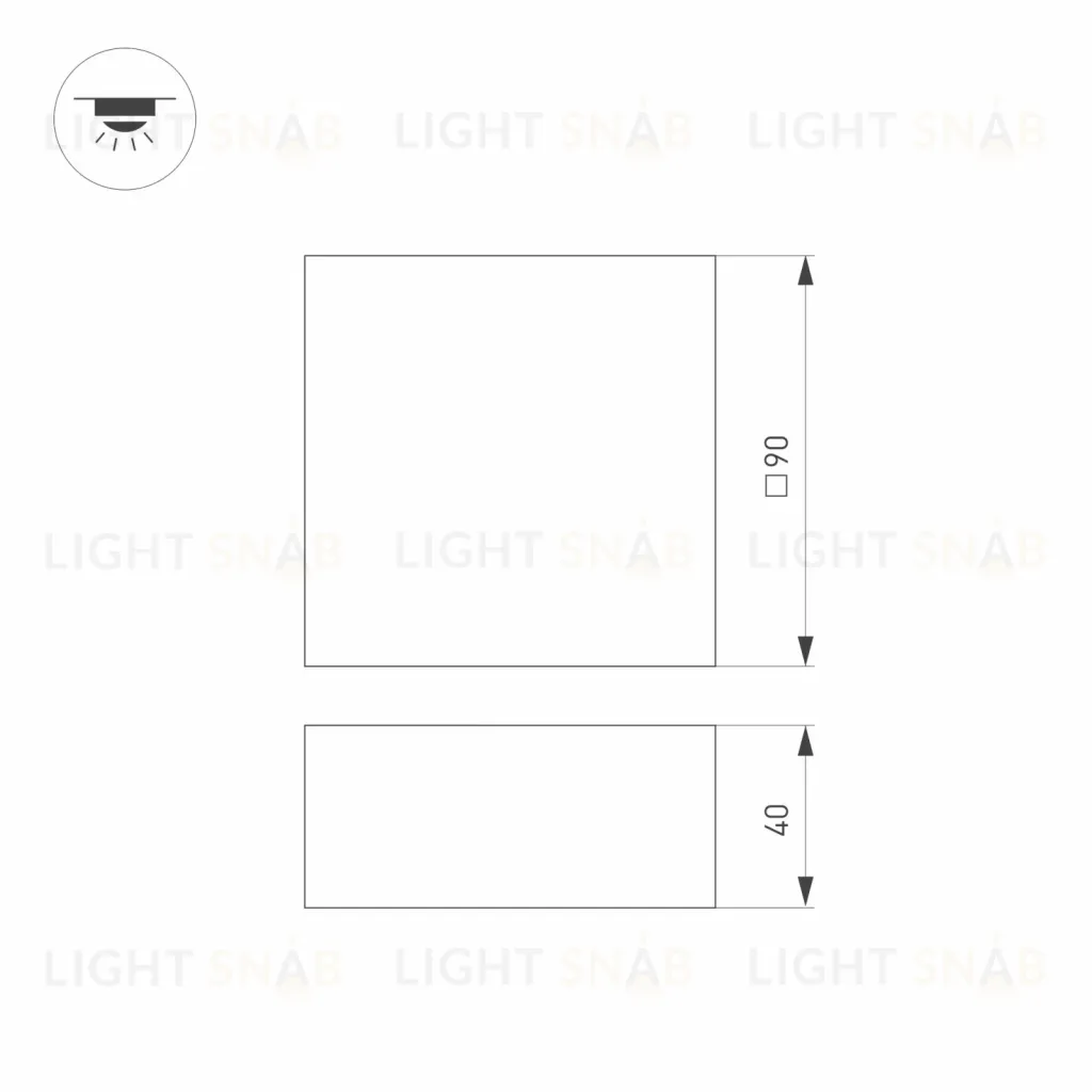 Встраиваемый светильник Arlight DL-GRIGLIATO-S90x90-12W Warm3000 (WH, 90 deg, 230) 038332 038332