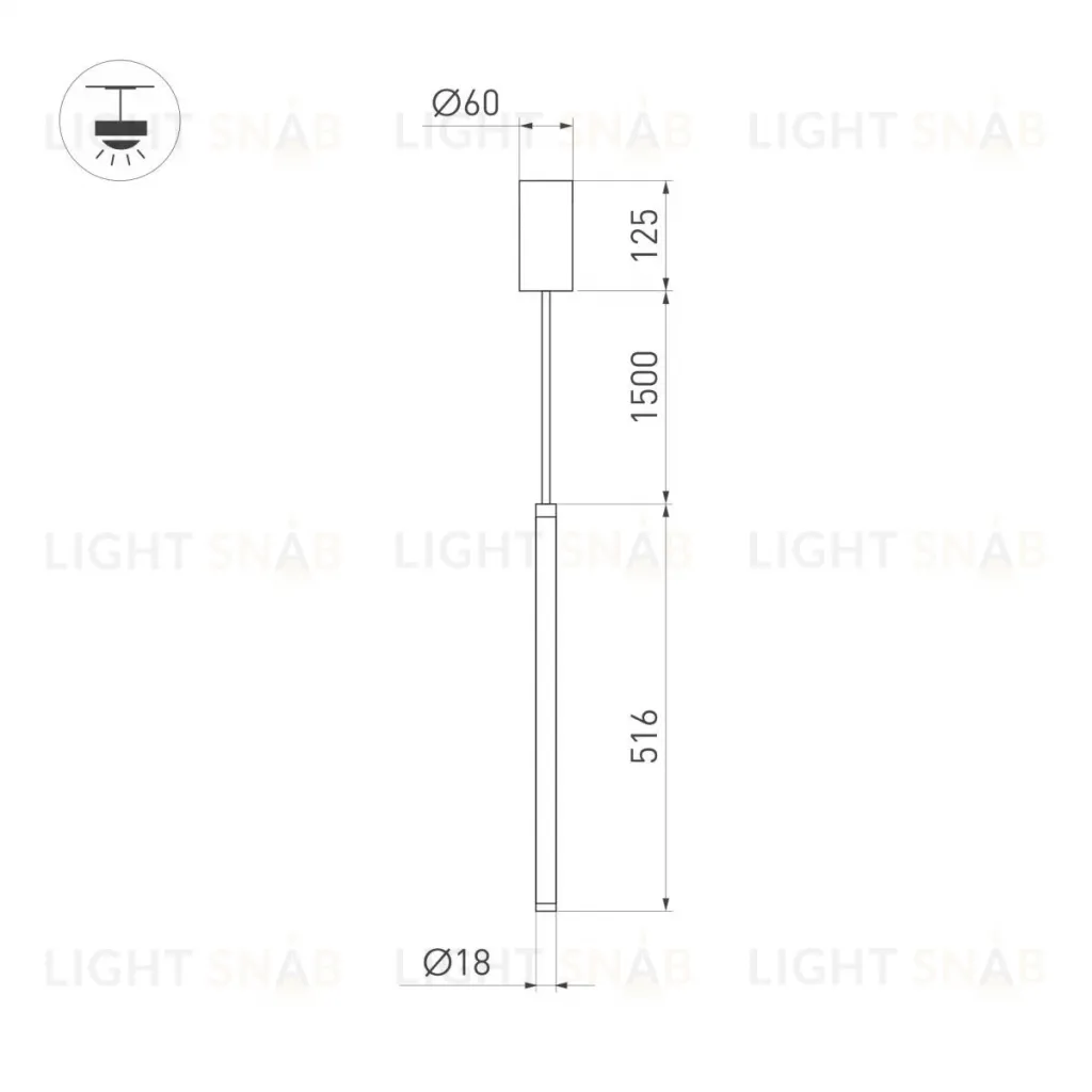 Подвесной светильник Arlight SP-JEDI-HANG-R18-6W Warm3000 (WH, 360 deg, 230V) 039532 039532