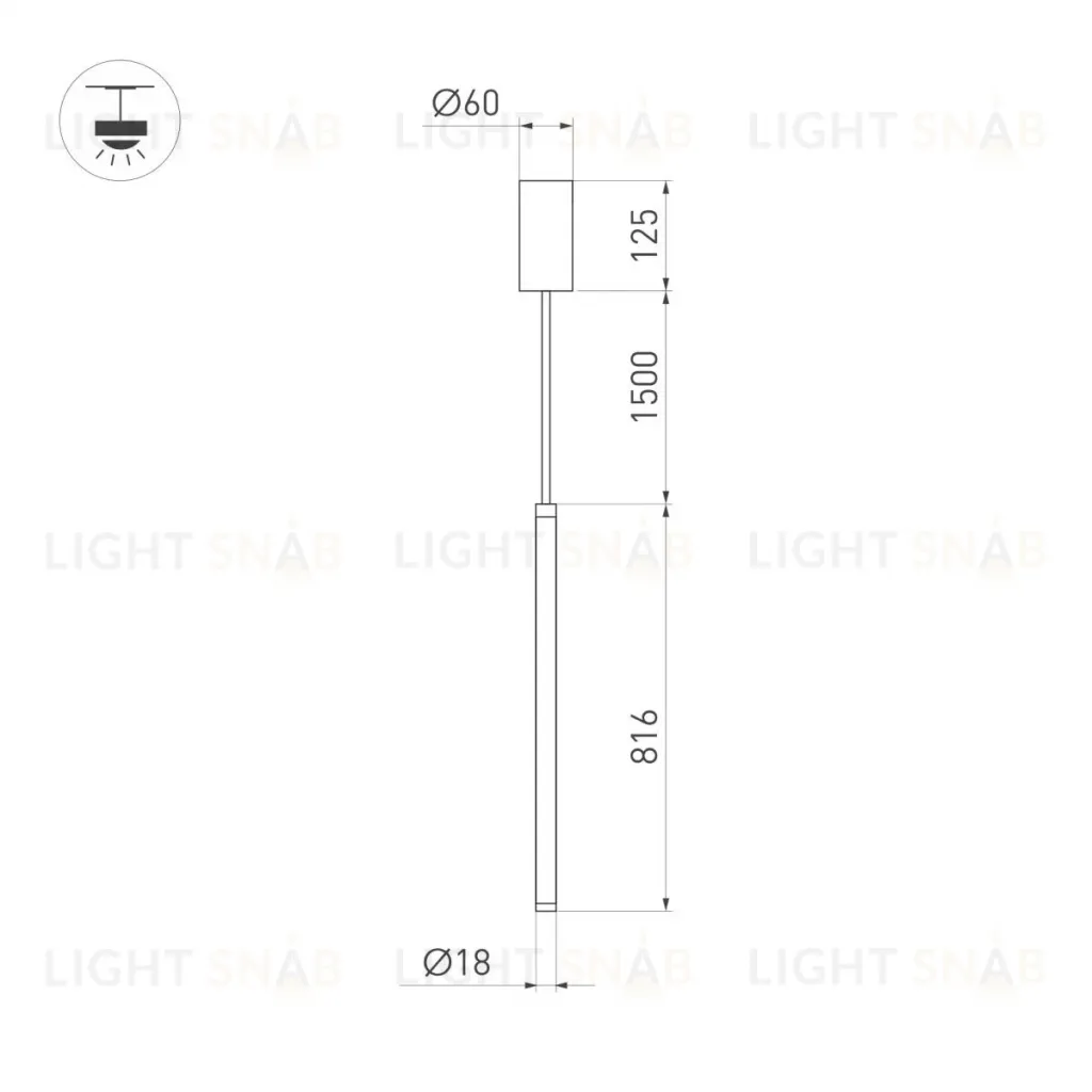 Подвесной светильник Arlight SP-JEDI-HANG-R18-10W Day4000 (BK, 360 deg, 230V) 039537 039537