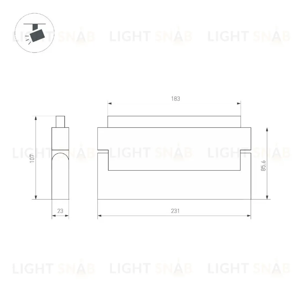 Трековый светильник Arlight MAG-ORIENT-FLAT-FOLD-S230-12W Day4000 (WH, 80 deg, 48V) 035856(1) 035856(1)