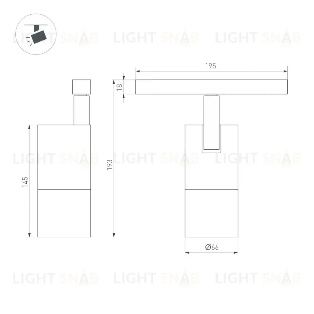 Трековый светильник Arlight MAG-ORIENT-SPOT-ZOOM-R65-15W Warm3000 (BK, 34-60 deg, 48V) 038373 038373