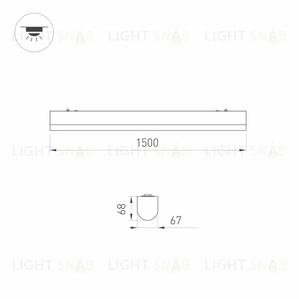 Настенно-потолочный светильник Arlight ALT-LARGO-1500-40W Day4000 (WH, 120 deg, 230V) 033055 033055