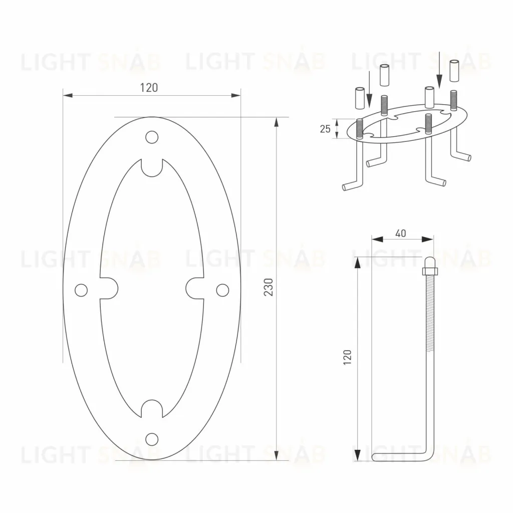 Уличный светильник Arlight LGD-MUSE-BOLL-H2000-18W Warm3000 (DG, 328 deg, 230V) 037522 037522