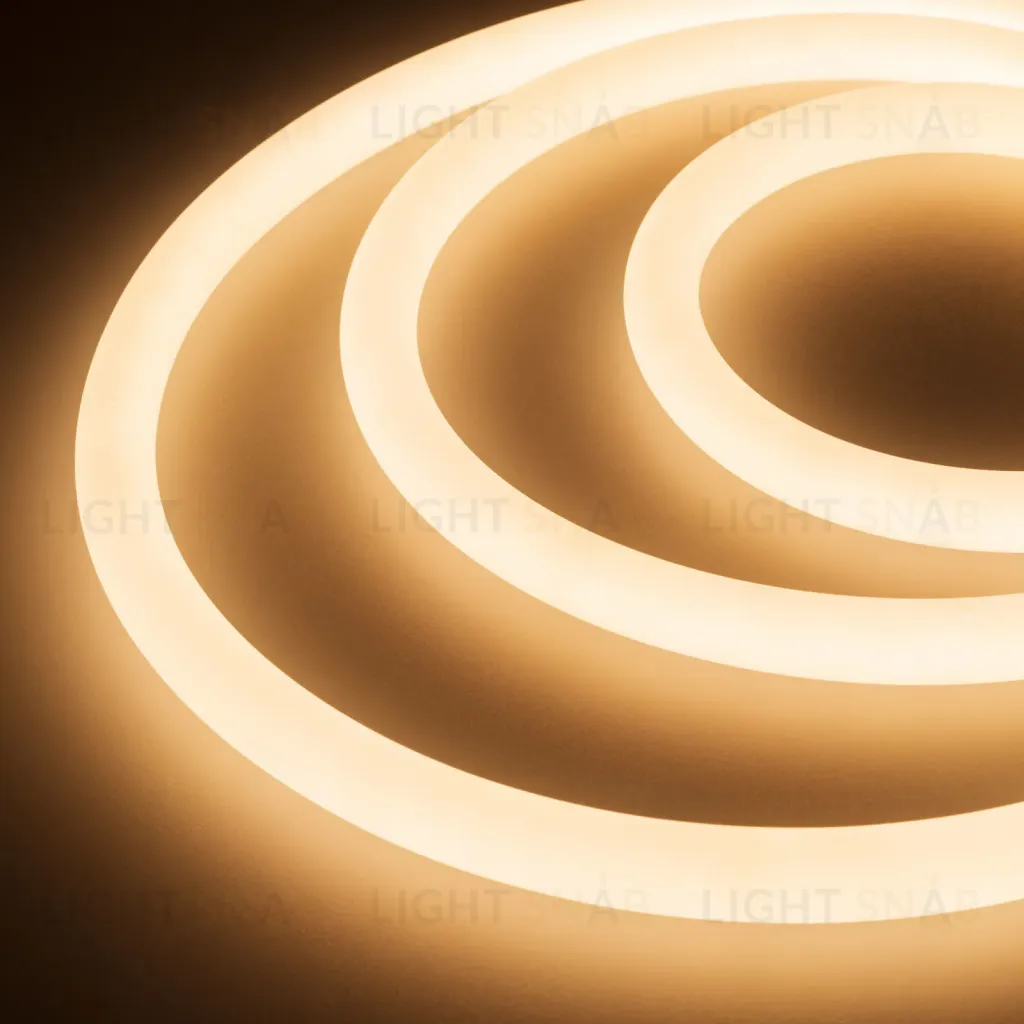 Лента герметичная Arlight MOONLIGHT-TOP-A336-D18mm 24V Warm3000 360deg (14.4 W/m, IP65, 2835, 5m, wire x1) 038754 038754