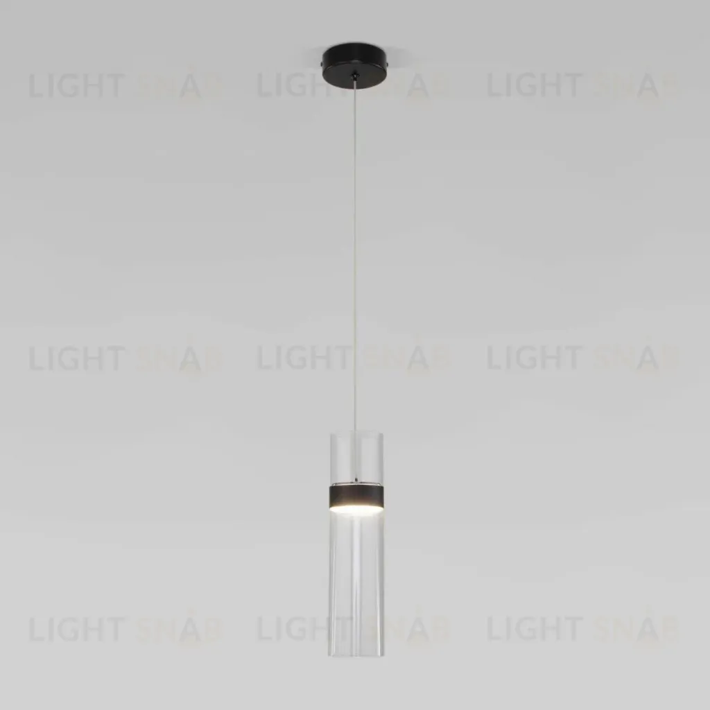 Подвесной светильник Eurosvet Lumen 50244/1 LED черный/прозрачный a061288 50244/1 LED черный/прозрачный