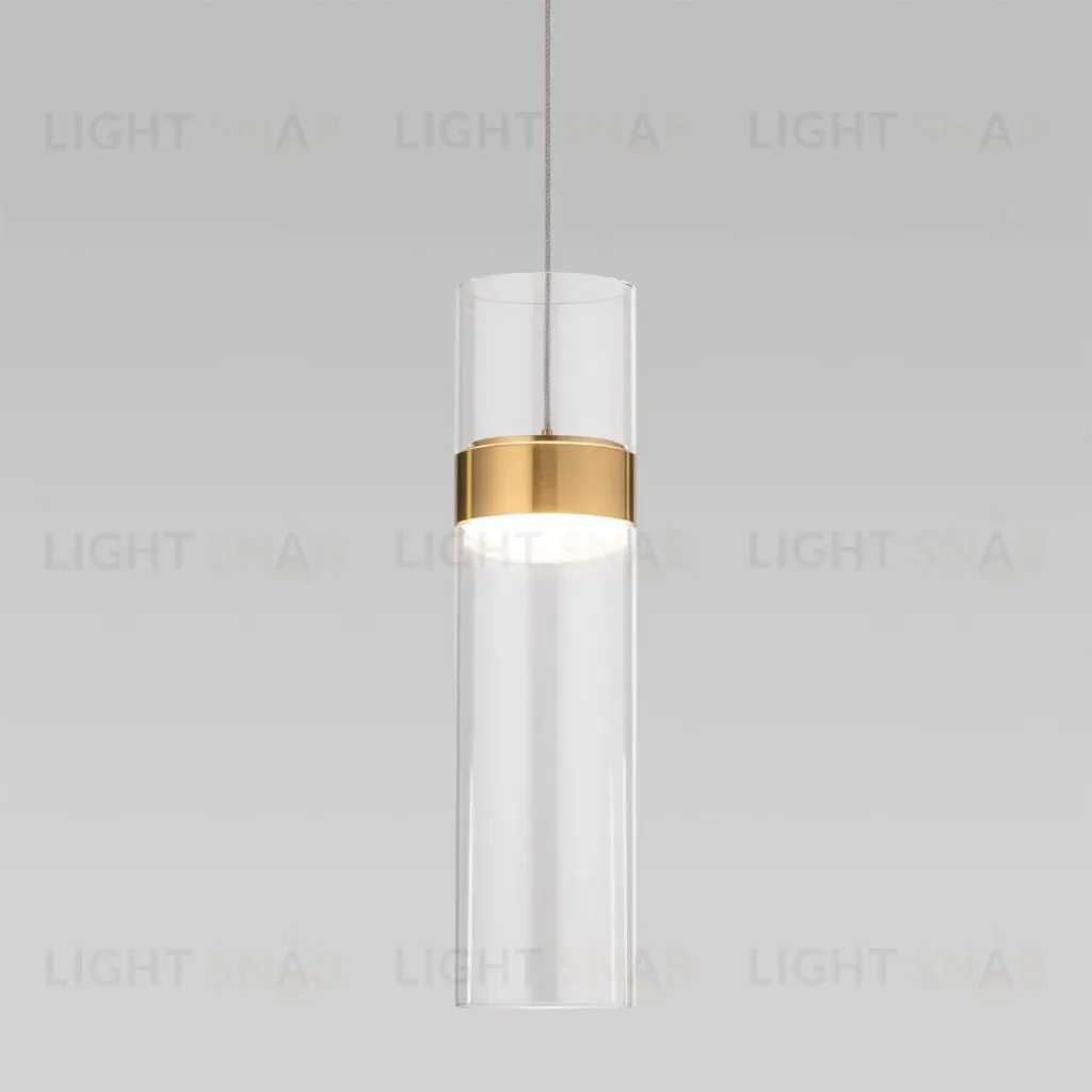 Подвесной светильник Eurosvet Lumen 50244/1 LED латунь/прозрачный a061286 50244/1 LED латунь/прозрачный