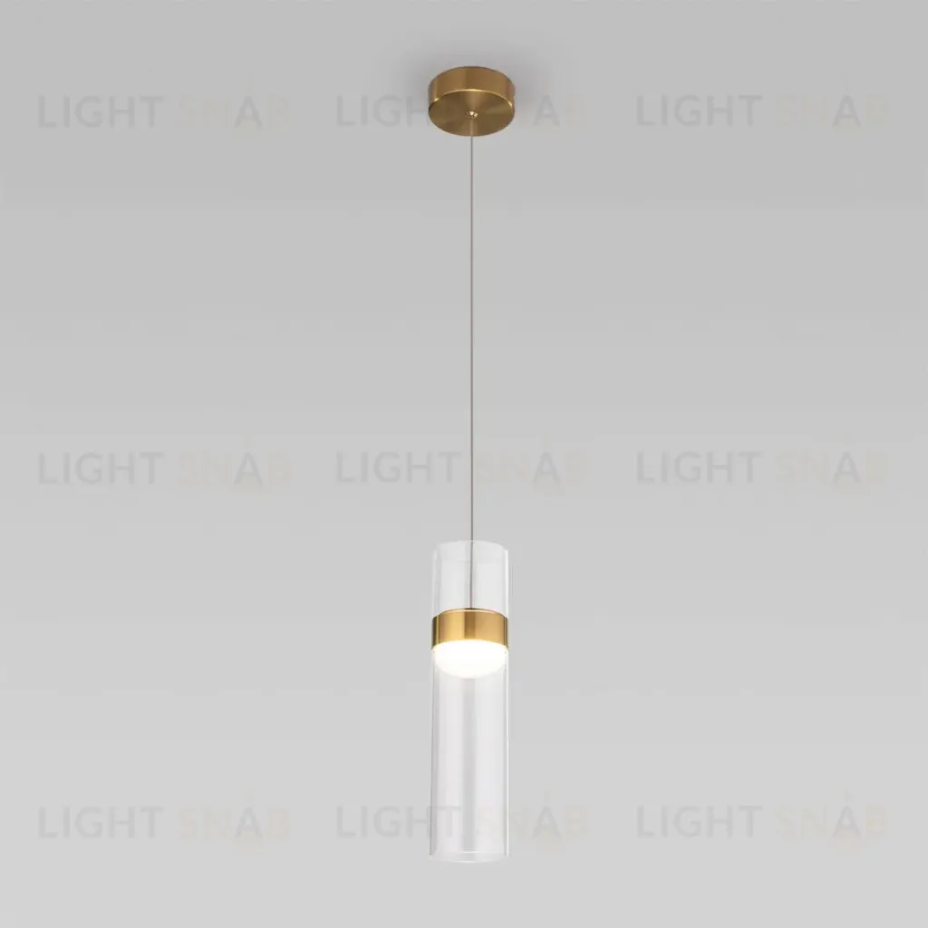Подвесной светильник Eurosvet Lumen 50244/1 LED латунь/прозрачный a061286 50244/1 LED латунь/прозрачный