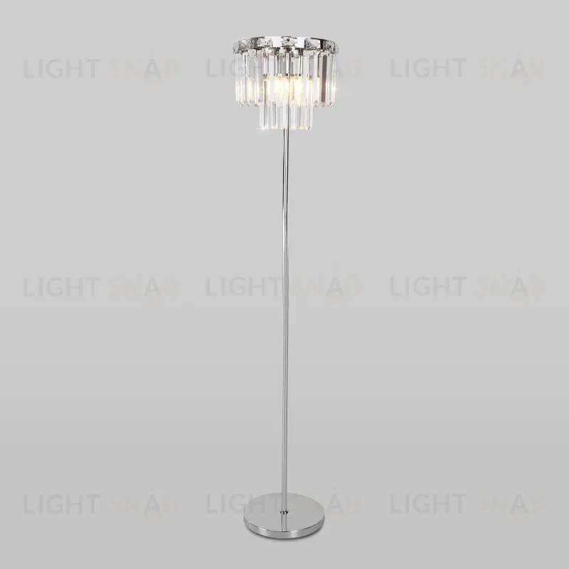 Торшер Eurosvet Elegante 01137/3 хром/прозрачный хрусталь Strotskis a060650 01137/3 хром/прозрачный хрусталь Strotskis