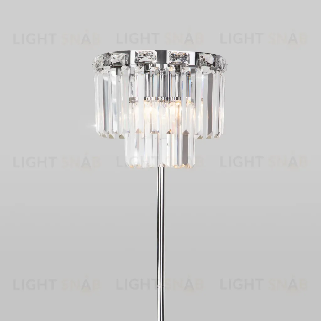 Торшер Eurosvet Elegante 01137/3 хром/прозрачный хрусталь Strotskis a060650 01137/3 хром/прозрачный хрусталь Strotskis