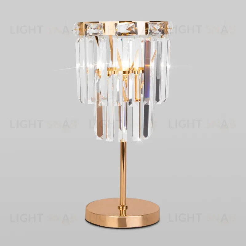Настольная лампа Eurosvet Elegante 01136/1 золото/прозрачный хрусталь Strotskis a060648 01136/1 золото/прозрачный хрусталь Strotskis