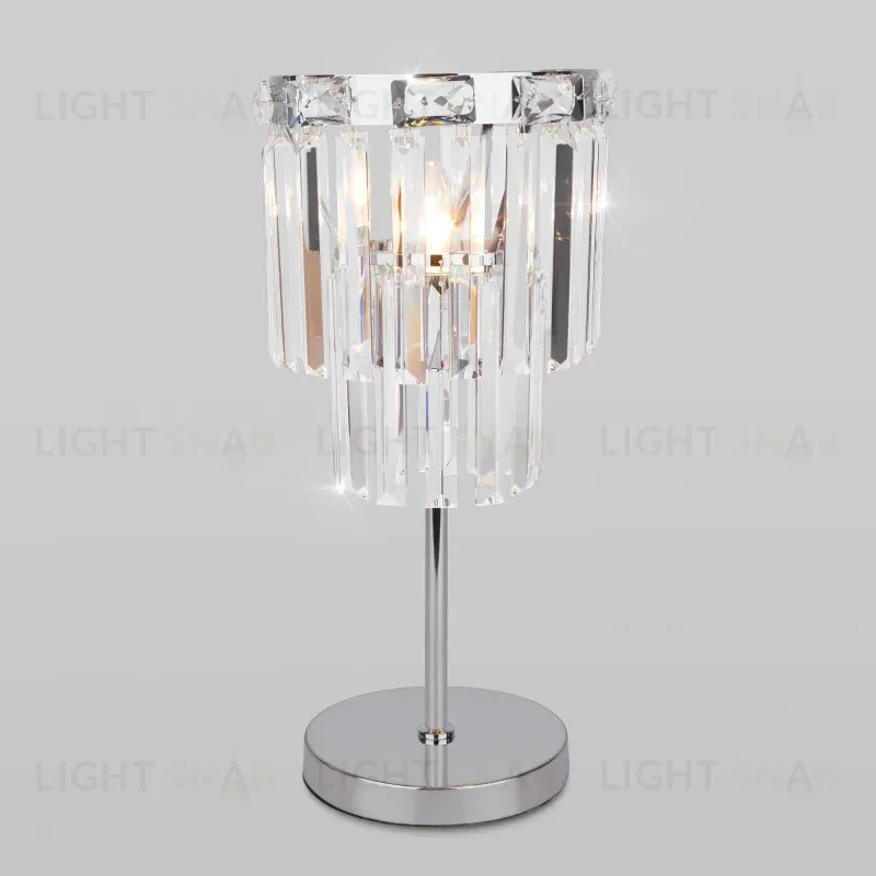 Настольная лампа Eurosvet Elegante 01136/1 хром/прозрачный хрусталь Strotskis a060647 01136/1 хром/прозрачный хрусталь Strotskis