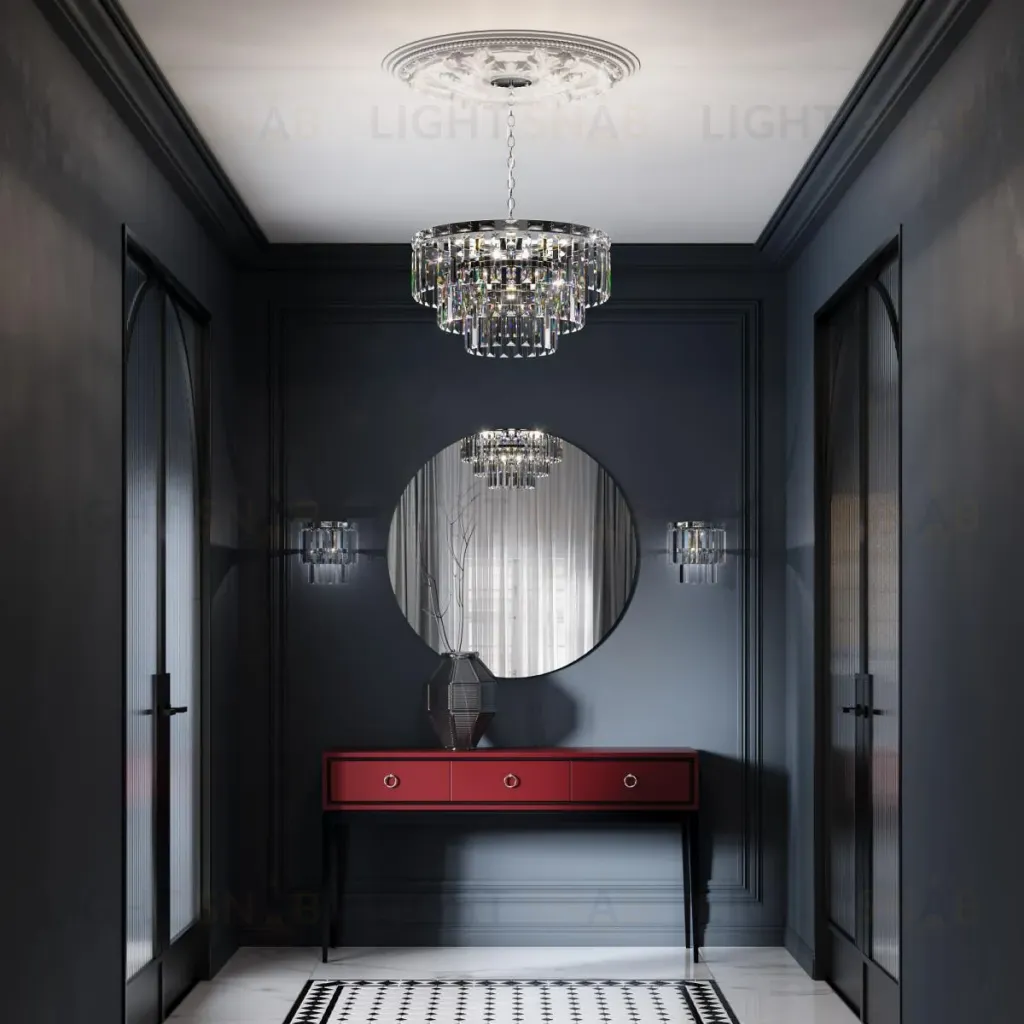Настенный светильник Eurosvet Elegante 10130/1 хром/прозрачный хрусталь Strotskis a060645 10130/1 хром/прозрачный хрусталь Strotskis