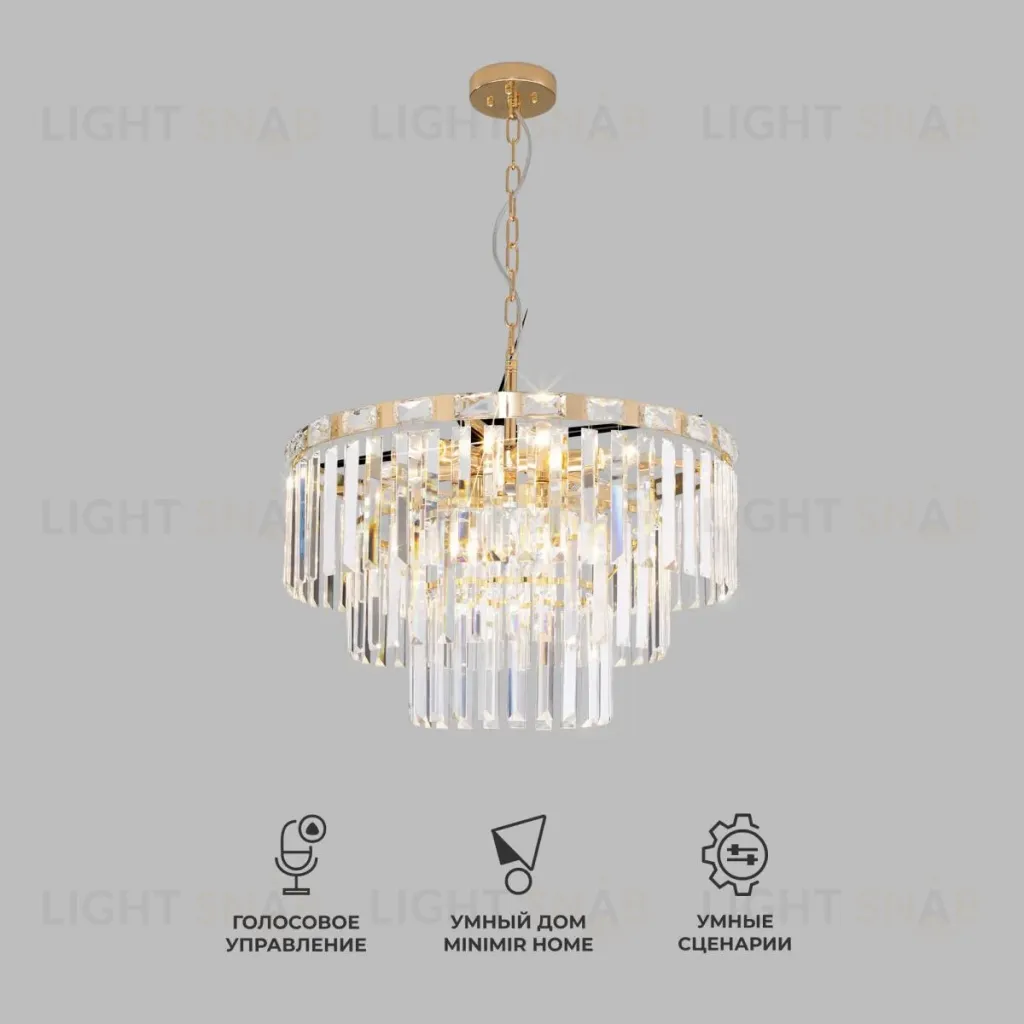 Подвесная люстра Eurosvet Elegante 10130/8 золото/прозрачный хрусталь Strotskis Smart a060644 10130/8 золото/прозрачный хрусталь Strotskis Smart