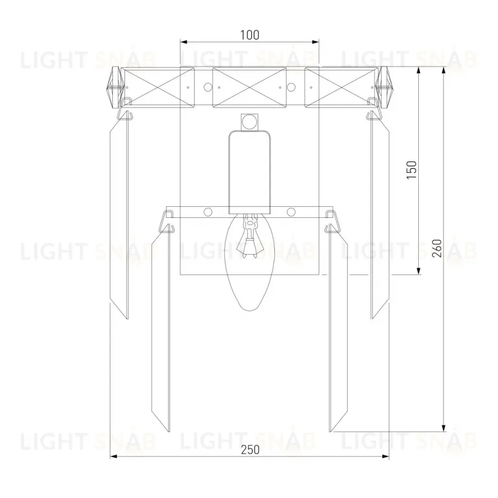 Настенный светильник Eurosvet Elegante 10130/1 хром/прозрачный хрусталь Strotskis a060645 10130/1 хром/прозрачный хрусталь Strotskis