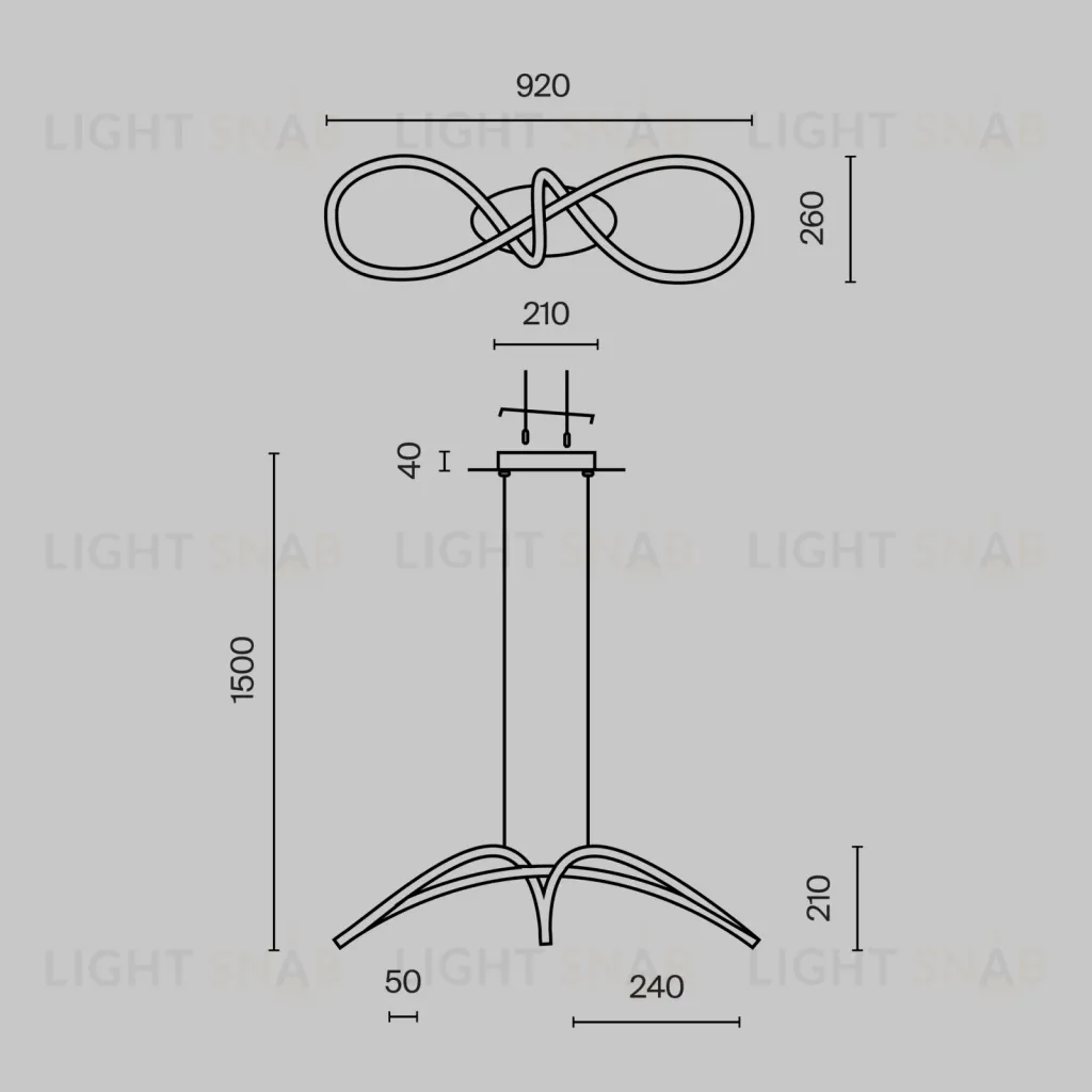 Подвесной светильник Maytoni Curve MOD156PL-L52B4K MOD156PL-L52B4K