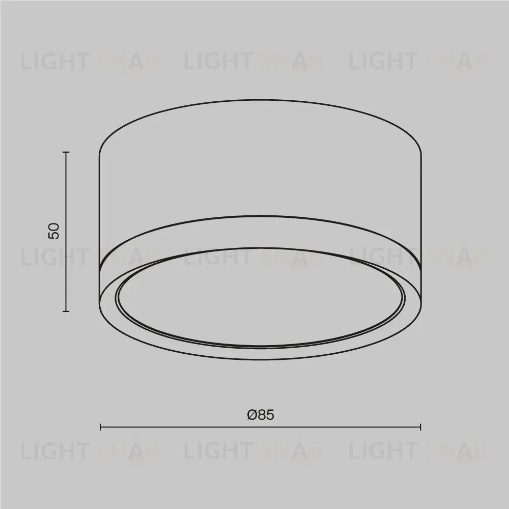 Потолочный светильник Maytoni Technical Hoop C086CL-GX53-SRD-BW C086CL-GX53-SRD-BW