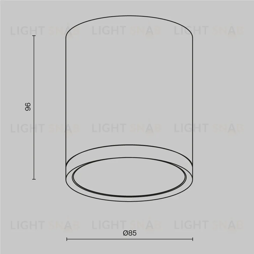 Потолочный светильник Maytoni Technical Hoop C086CM-GX53-MRD-BG C086CM-GX53-MRD-BG