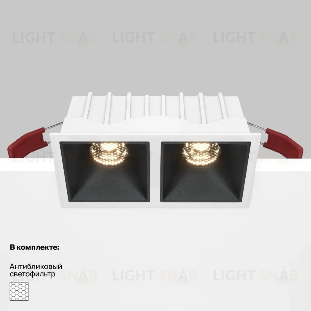 Встраиваемый светильник Maytoni Technical Alfa LED DL043-02-10W3K-SQ-WB DL043-02-10W3K-SQ-WB