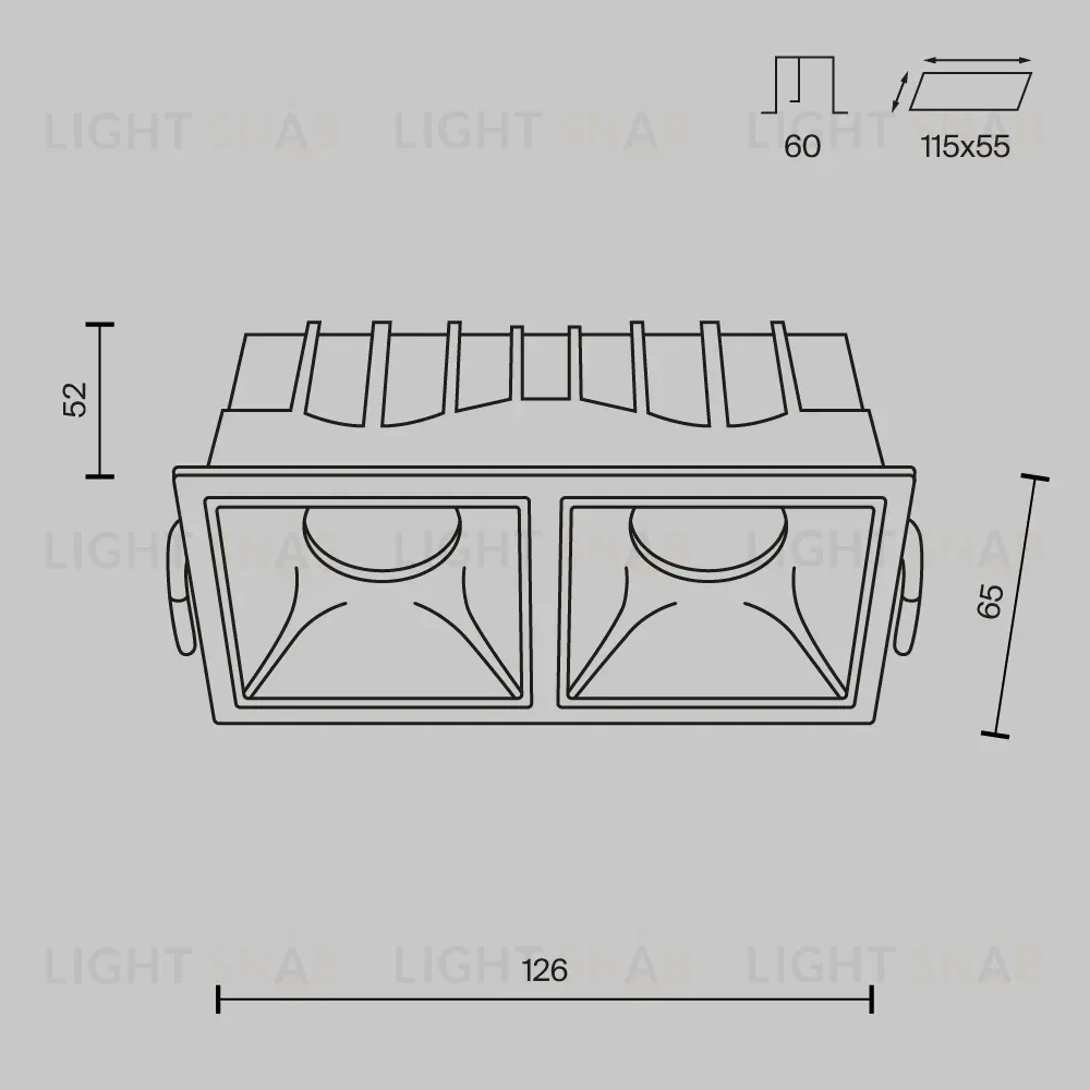 Встраиваемый светильник Maytoni Technical Alfa LED DL043-02-10W4K-SQ-W DL043-02-10W4K-SQ-W