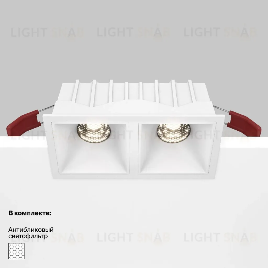 Встраиваемый светильник Maytoni Technical Alfa LED DL043-02-10W4K-SQ-W DL043-02-10W4K-SQ-W