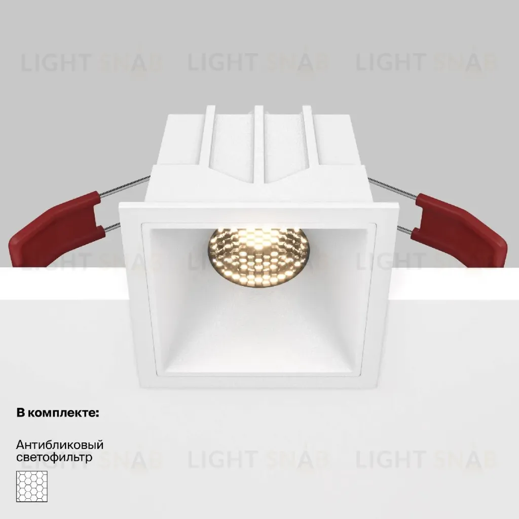Встраиваемый светильник Maytoni Technical Alfa LED DL043-01-10W3K-SQ-W DL043-01-10W3K-SQ-W
