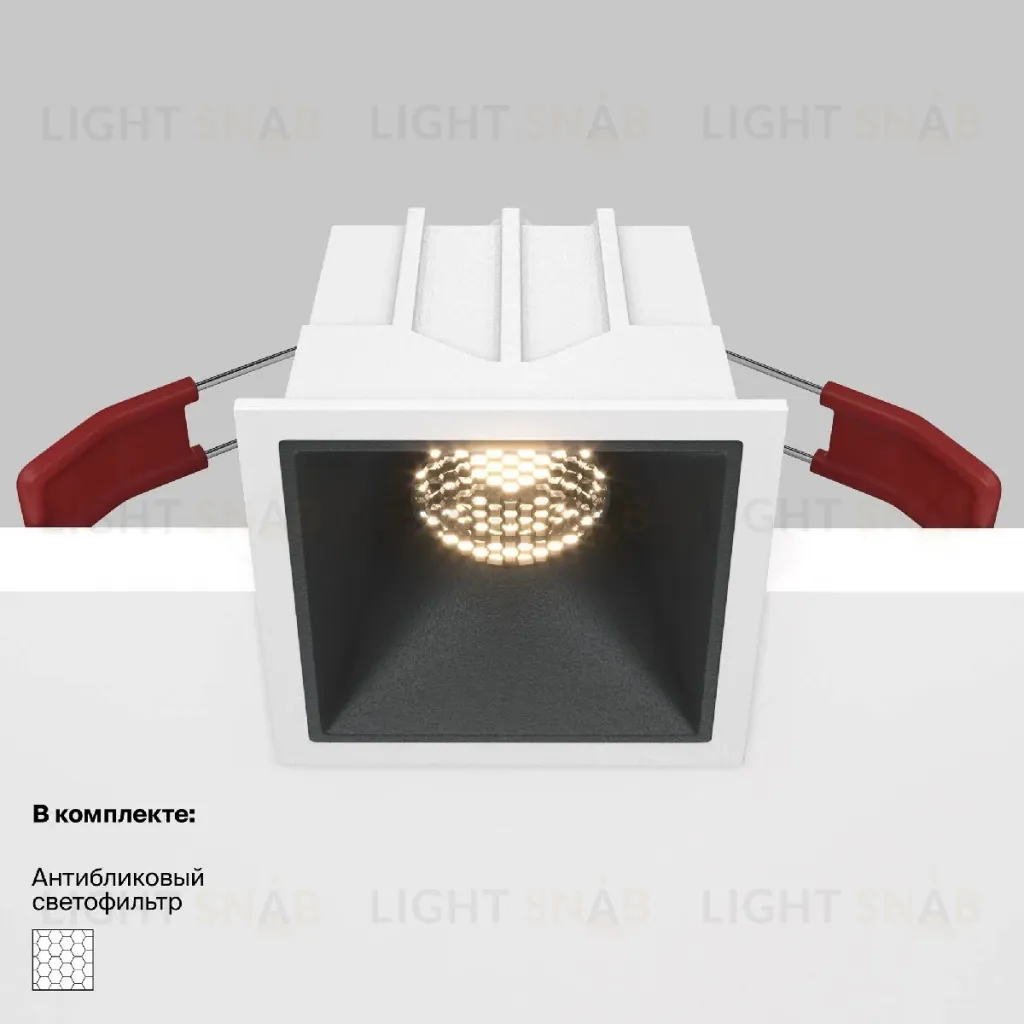 Встраиваемый светильник Maytoni Technical Alfa LED DL043-01-10W3K-SQ-WB DL043-01-10W3K-SQ-WB