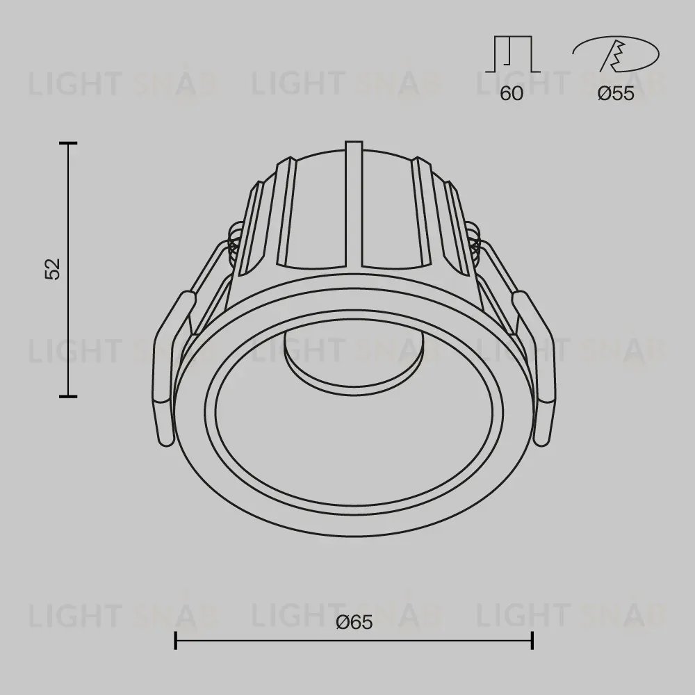 Встраиваемый светильник Maytoni Technical Alfa LED DL043-01-10W4K-RD-WB DL043-01-10W4K-RD-WB