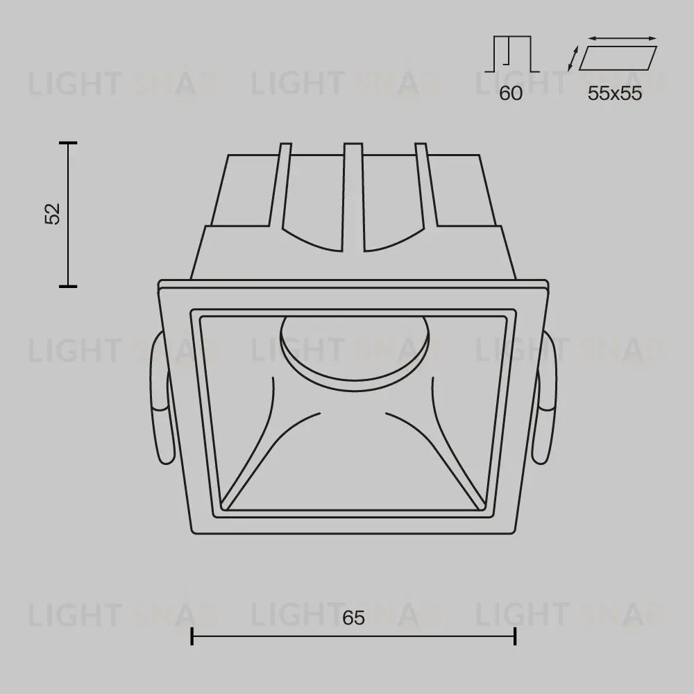 Встраиваемый светильник Maytoni Technical Alfa LED DL043-01-10W4K-SQ-WB DL043-01-10W4K-SQ-WB
