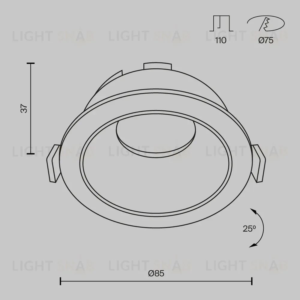 Встраиваемый светильник Maytoni Technical Share DL051-U-1W DL051-U-1W