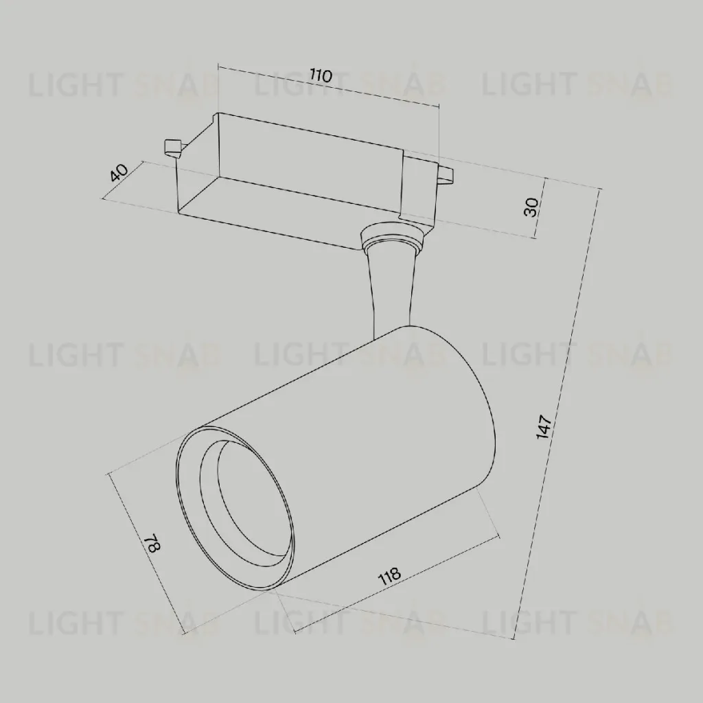 Трековый светильник Maytoni Technical Vuoro TR003-1-10W3K-M-W TR003-1-10W3K-M-W