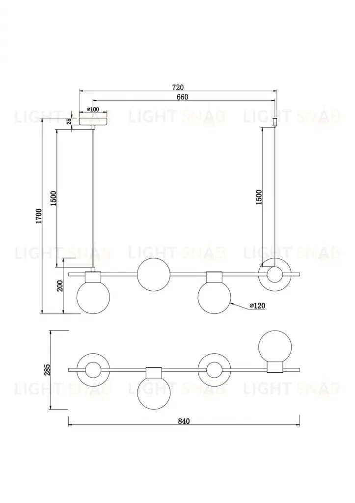 Подвесной светильник Freya Gatsby FR5232PL-04B FR5232PL-04B