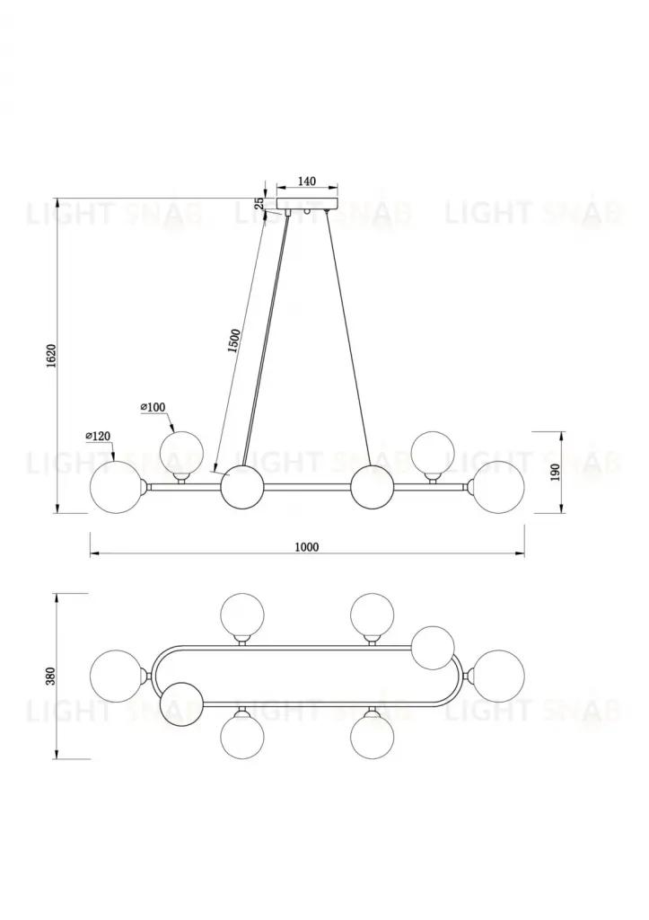 Подвесной светильник Freya Globos FR5222PL-08B1 FR5222PL-08B1