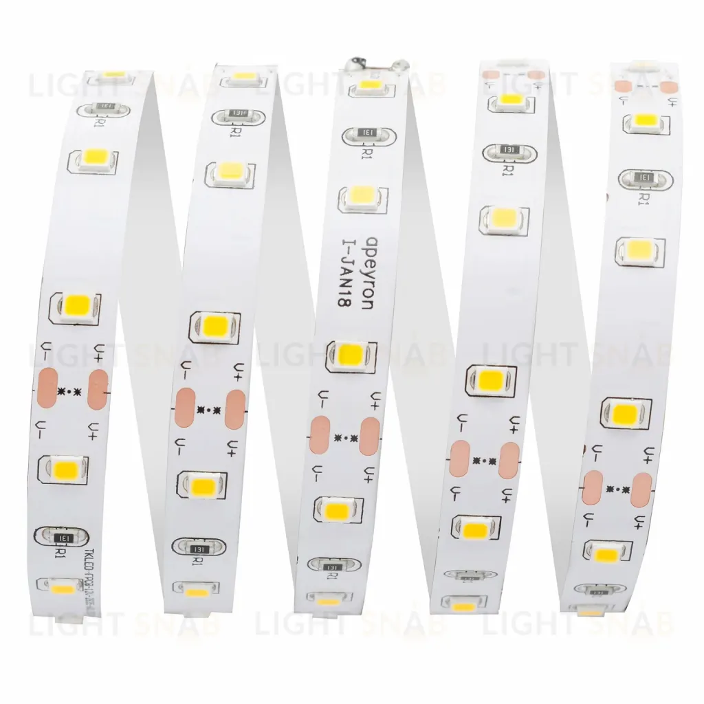 Светодиодная лента Apeyron 12В СТ 4,8Вт/м smd3528, 60д/м IP20 280Лм/м 5м 4000К 00-142 00-142