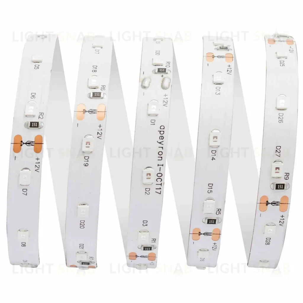 Светодиодная лента Apeyron 12В СТ 4,8Вт/м smd3528, 60д/м IP20 5м желтая 00-33 00-33